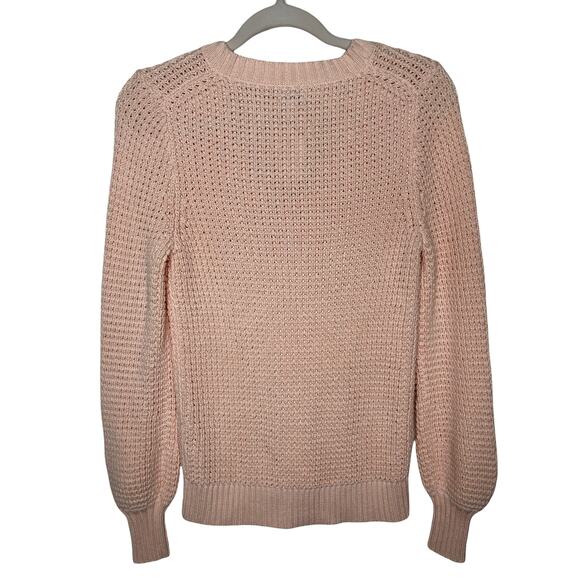 J. Crew Sweater V Neck Long Sleeve 100% Cotton Pink Size Small Style # AKK361 - Picture 3 of 6